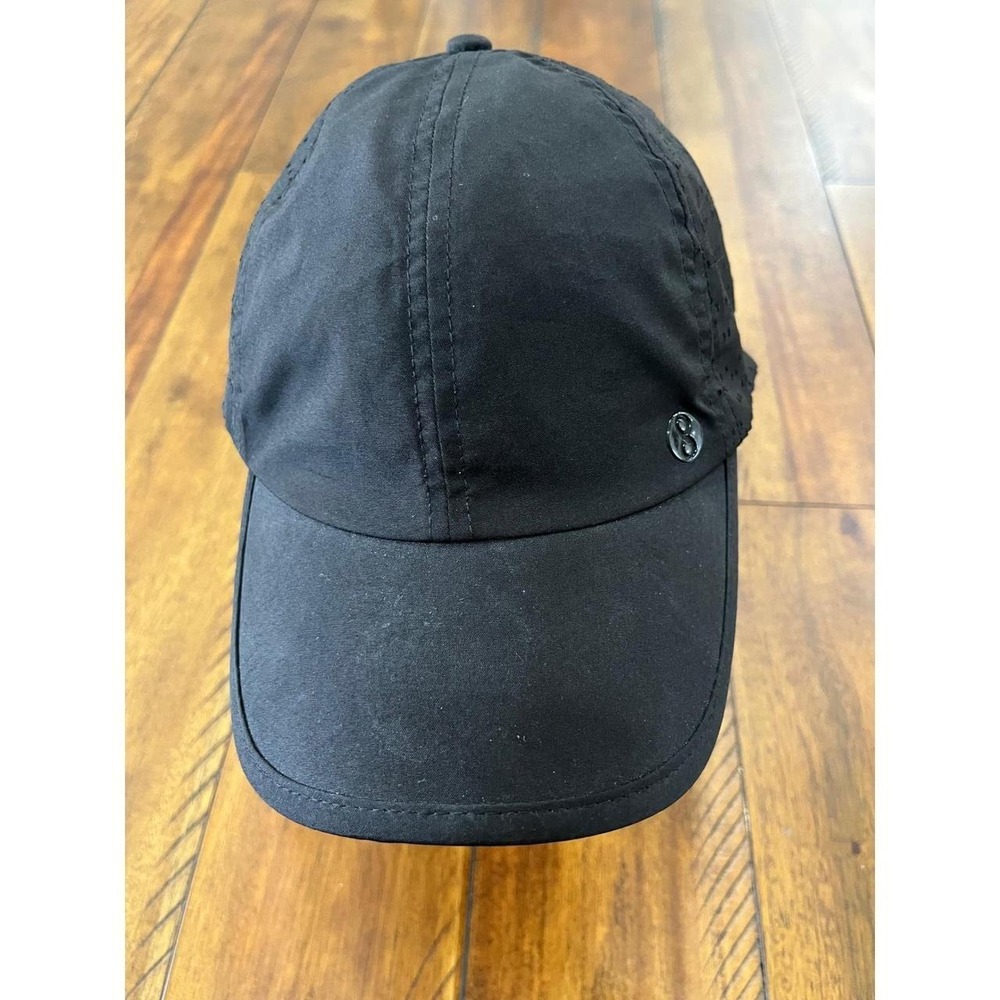 Athleta Baseball Cap Women One Size Black Excellent Perforated Performance